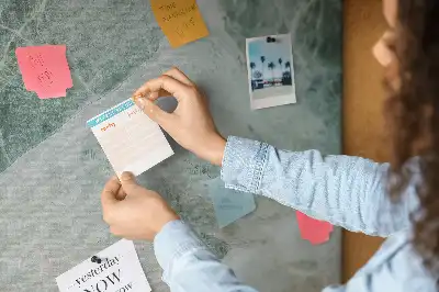 Printed Cork Memo Board with Marble Finish