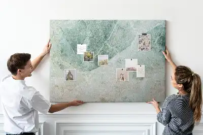 Printed Cork Memo Board Marble surface