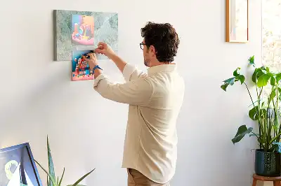 Printed Cork Memo Board Marble surface
