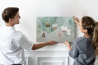 Printed Cork Memo Board with Marble Finish