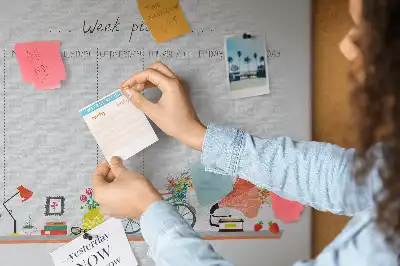 Cork memo board Weekly planner