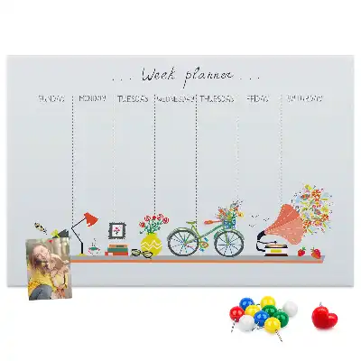Cork memo board Weekly planner