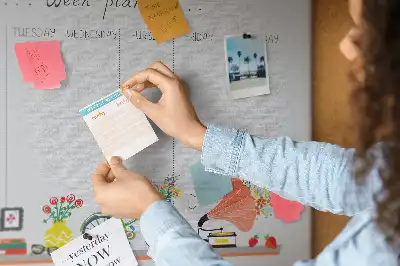 Cork memo board Weekly planner