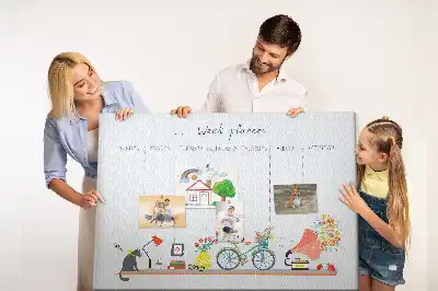 Cork memo board Weekly planner