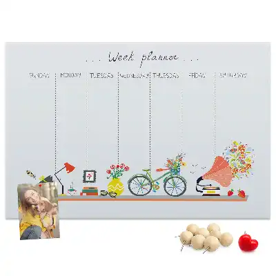 Cork memo board Weekly planner