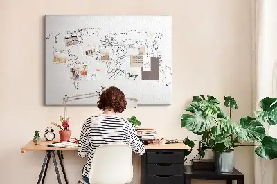Printed Cork Board With Travel Quote