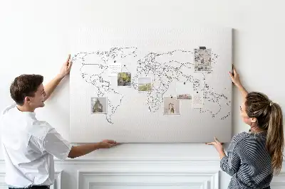 Printed Cork Board With Travel Quote