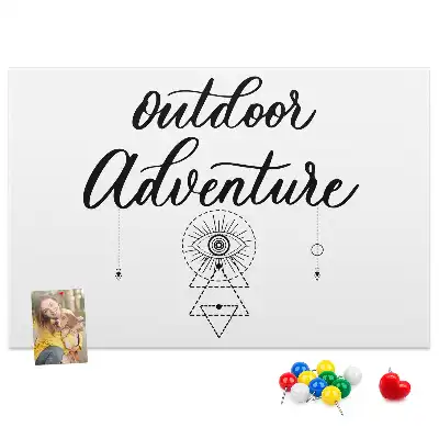 Adventure away from home cork memo board