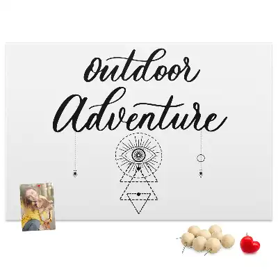 Adventure away from home cork memo board