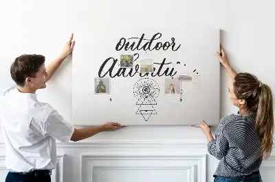Adventure away from home cork memo board