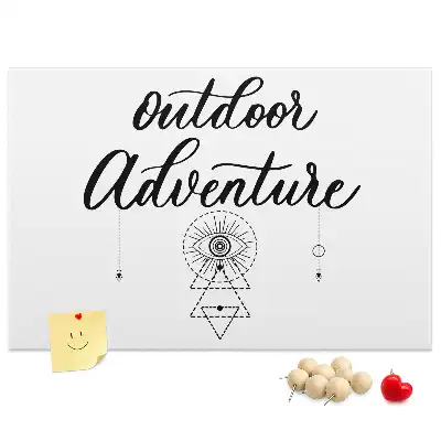 Adventure away from home cork memo board