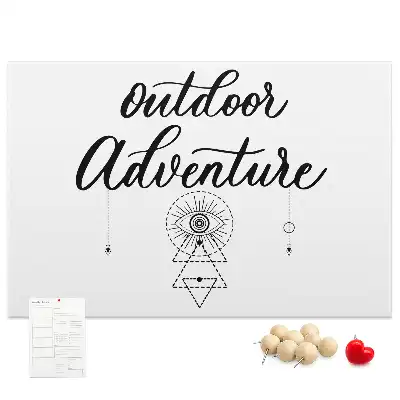 Adventure away from home cork memo board