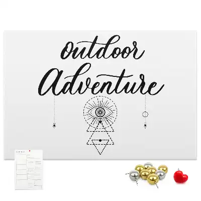 Adventure away from home cork memo board