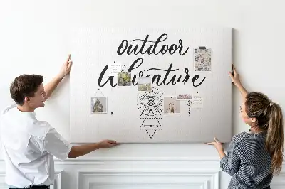 Adventure away from home cork memo board