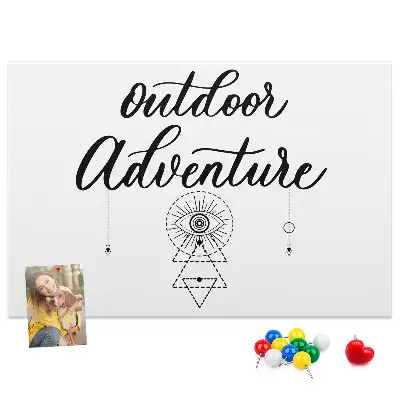 Adventure away from home cork memo board