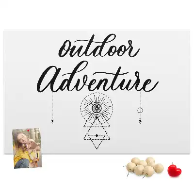 Adventure away from home cork memo board