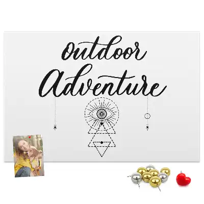 Adventure away from home cork memo board