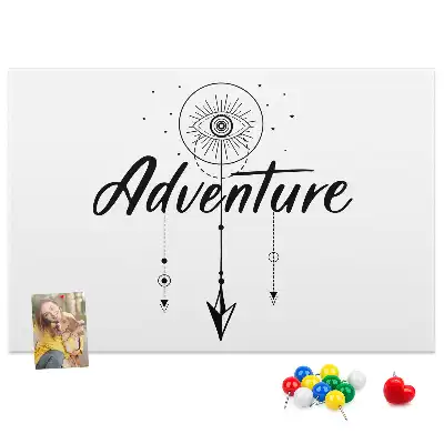 Printed Cork Board Adventure Map