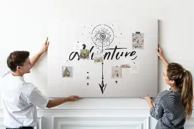 Printed Cork Board Adventure Map