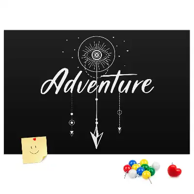 Cork memo board with travel quote