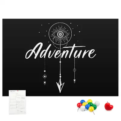 Cork memo board with travel quote