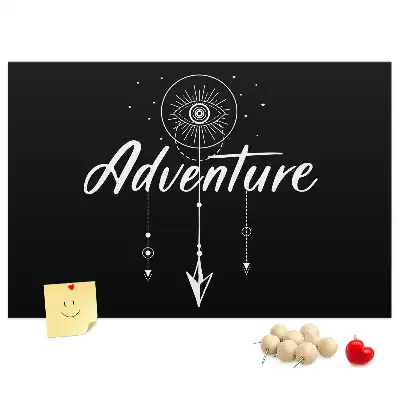 Cork memo board with travel quote