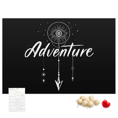 Cork memo board with travel quote