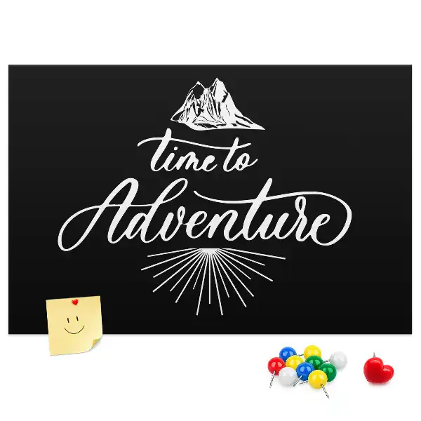 Printed Cork Memo Board with Travel Quote