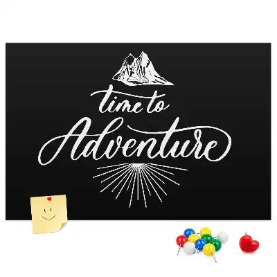 Printed Cork Memo Board with Travel Quote