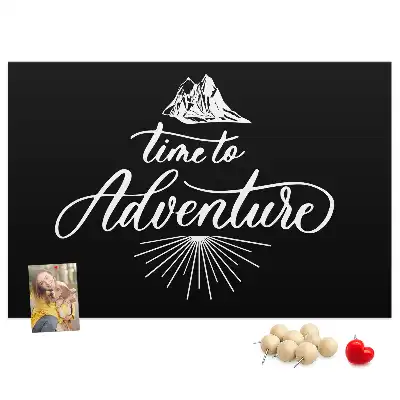 Printed Cork Memo Board with Travel Quote