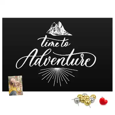 Printed Cork Memo Board with Travel Quote