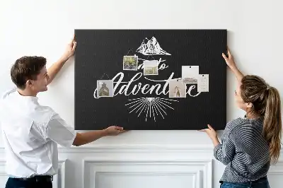 Printed Cork Memo Board with Travel Quote