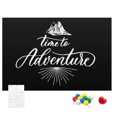Printed Cork Memo Board with Travel Quote