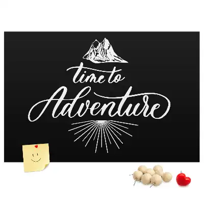 Printed Cork Memo Board with Travel Quote