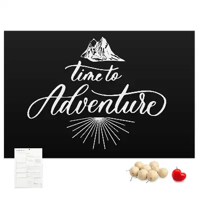 Printed Cork Memo Board with Travel Quote