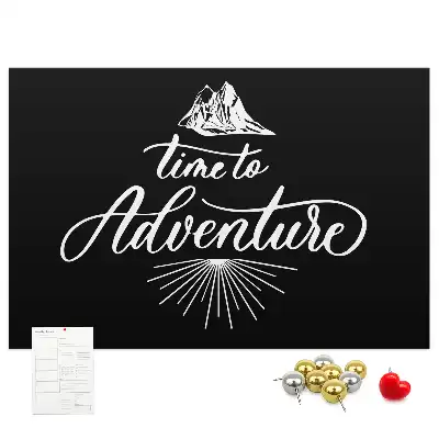 Printed Cork Memo Board with Travel Quote