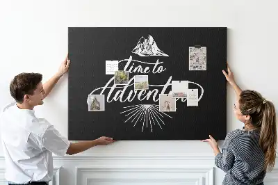 Printed Cork Memo Board with Travel Quote
