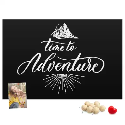 Printed Cork Memo Board with Travel Quote