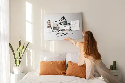 Printed Cork Memo Board with Inspirational Quote