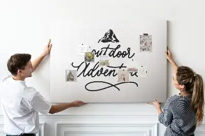 Printed Cork Memo Board with Inspirational Quote