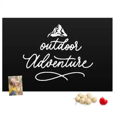 Printed Cork Board with Travel Quote