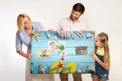 Seaside Themed Cork Memo Board