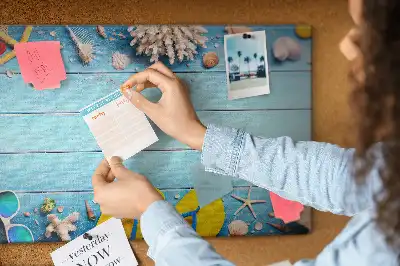 Seaside Themed Cork Memo Board