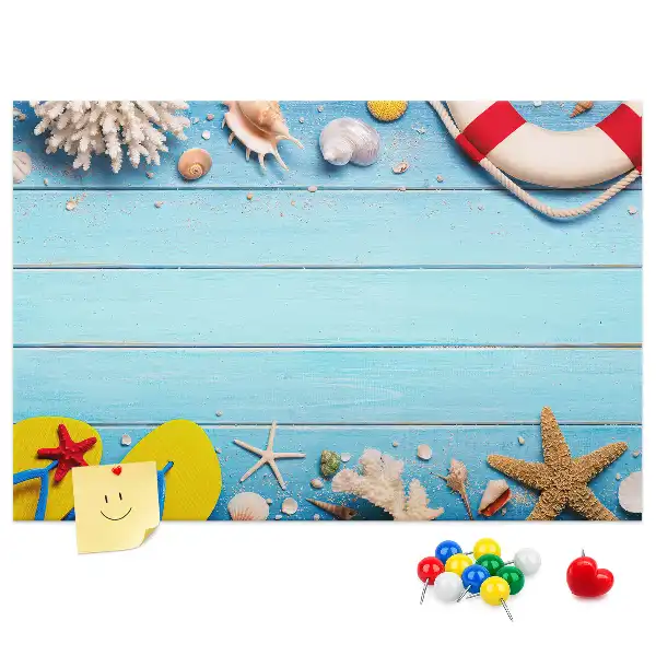 Seaside Themed Printed Cork Board