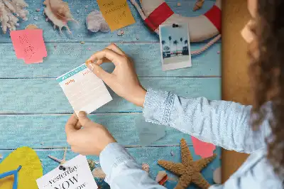 Printed Cork Board Seaside things