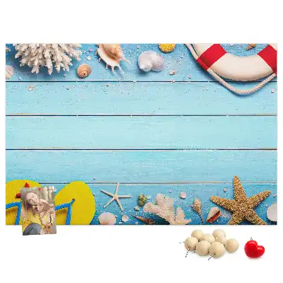 Printed Cork Board Seaside things