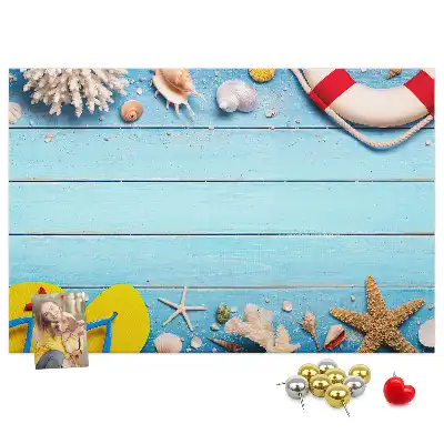Printed Cork Board Seaside things