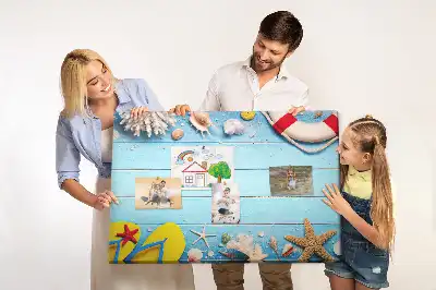 Seaside Themed Printed Cork Board