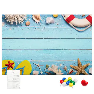 Printed Cork Board Seaside things