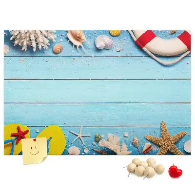 Printed Cork Board Seaside things